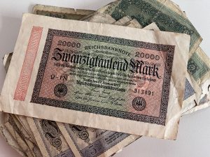 Geldscheine aus dem Inflationsjahr 1923